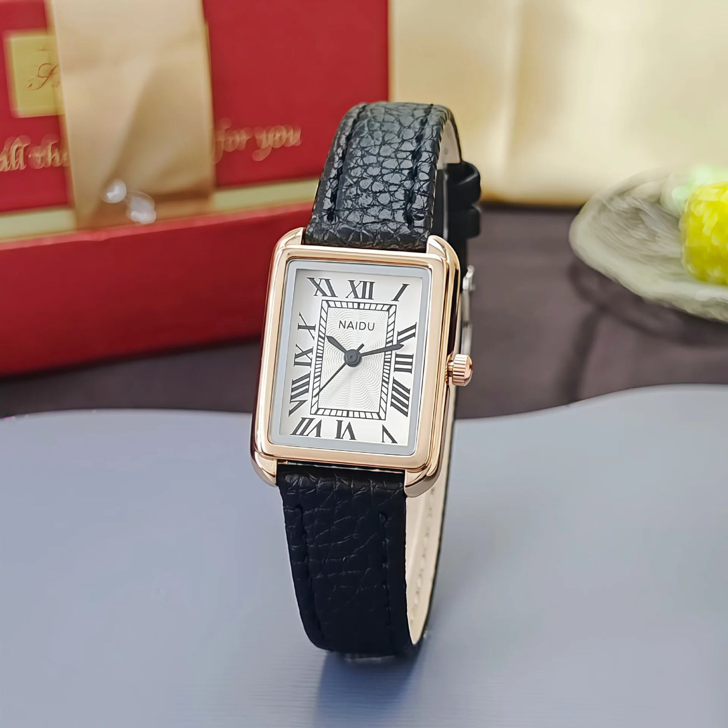Fashion Rectangle Quartz Watch Women Luxury Brand Roman Dial Leather Strap Wriswatch Ladies Clock Relogio Feminino Dropshipping