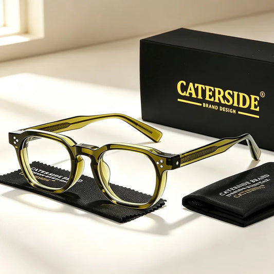 CATERSIDE New Classic Men's Flat Light Glasses High-Quality Square Anti Blue Light Glasses Women's Computer Protective Glasses