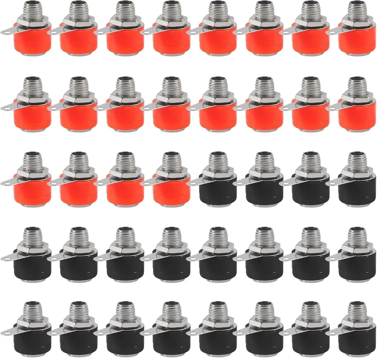 80PCS 4mm Banana Plug Socket Banana Female Socket Connectors for Banana Plug Amplifier(40 Red+40 Black)
