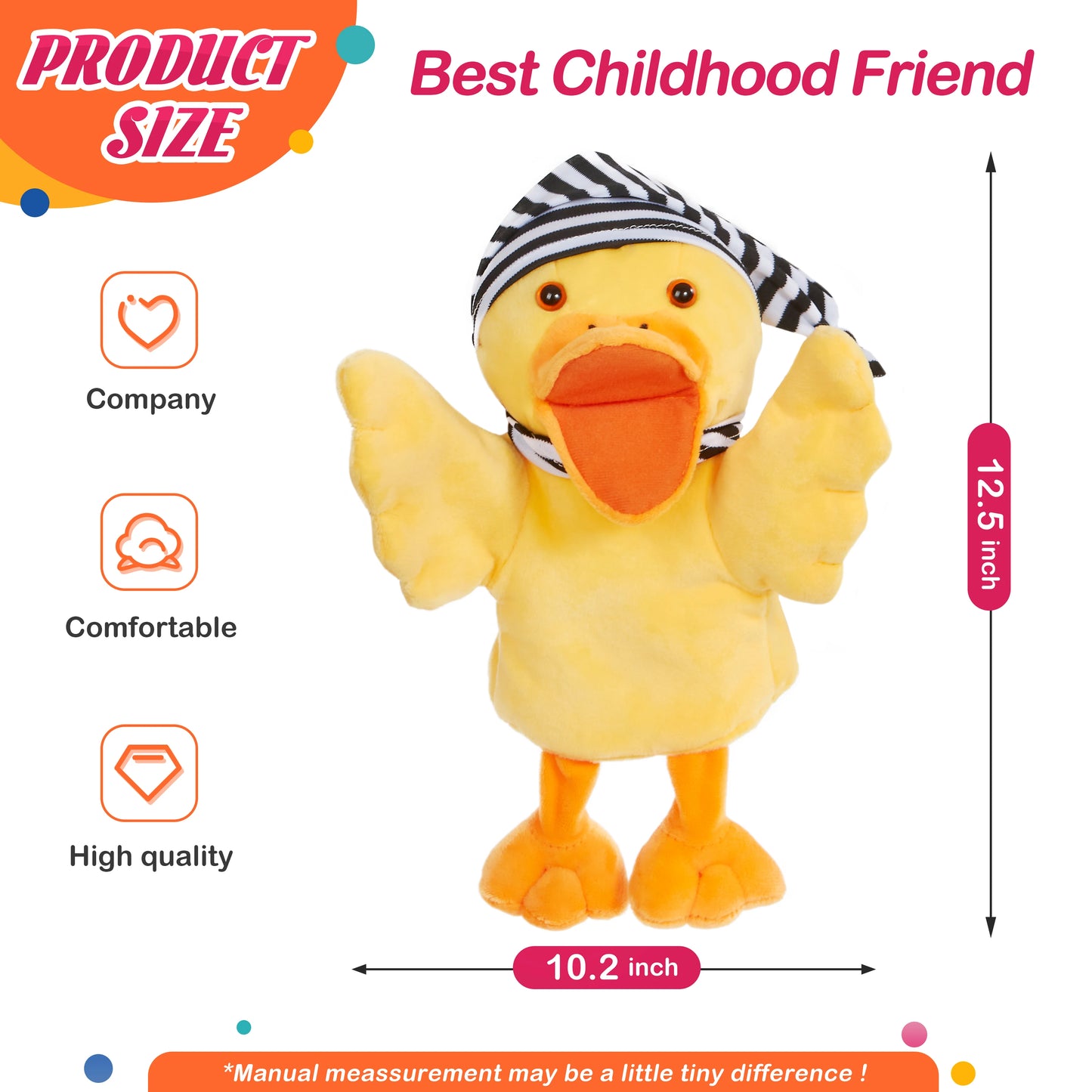 Cute Duck Hand Puppet Plush Toys little bird  Birthday Gift Doll High Quality Stuffed Animals Kids Baby Education Toy