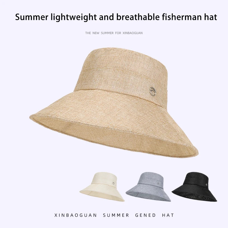 6186-Spring and summer outdoor travel sun hat, fashionable, simple and versatile, sunprotectionhatfor men and women, large brim,