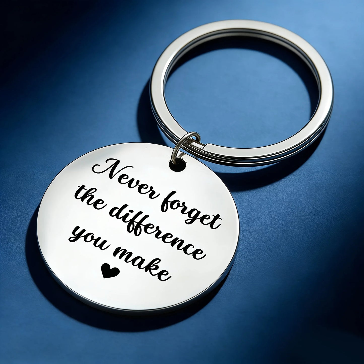 "Never Forget the Difference You Make" Keychain Friendship Birthday Christmas Graduation Gifts For Women Best Friends Sisters