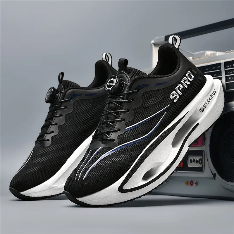 Men Running Shoes Carbon Board Marathon Sports Shoes Breathable Lightweight Women's  Athletic Nonskid Sneakers New