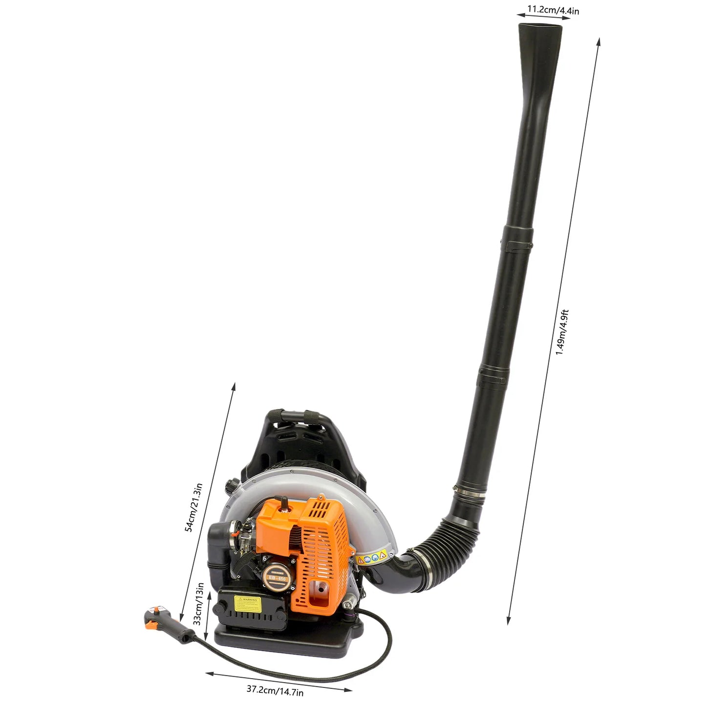 Gasoline-Powered Backpack Leaf Blower Air-Cooled System Ideal for Road Sweeping