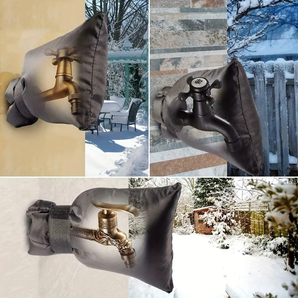 1/2/3pcs Winter Outdoor Faucet Cover, 5.9"W x 7.8"H Reusable Insulated Spigot Backflow Cover, Protective Cover Antifreeze Cover