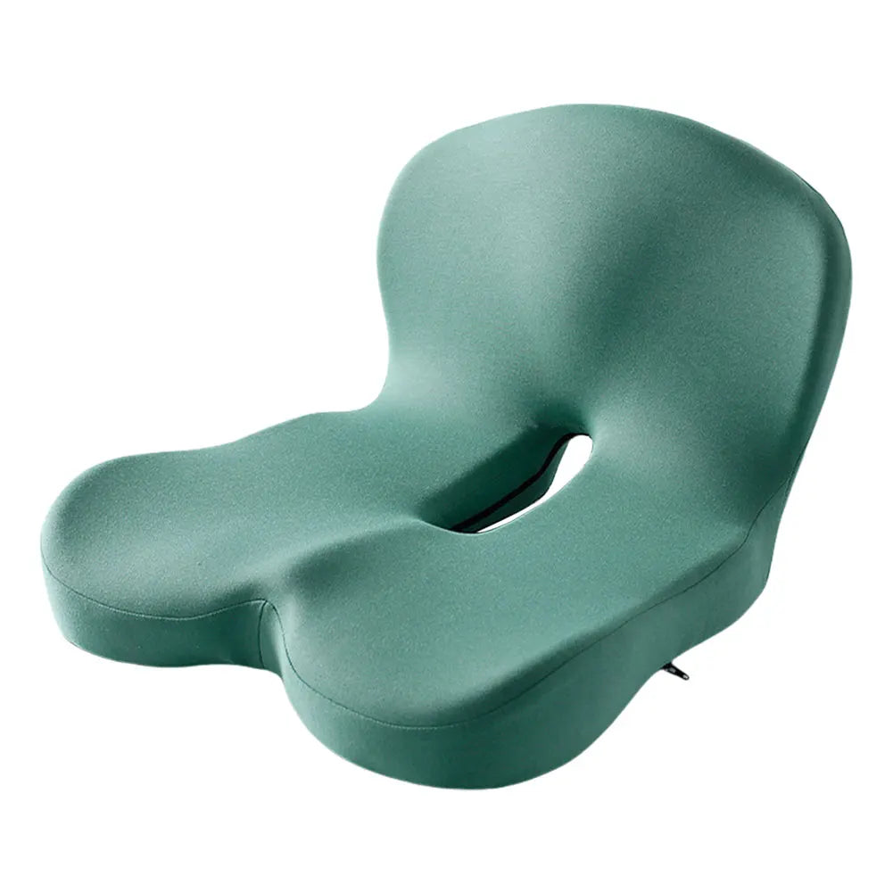 Green Memory Foam L-Shaped Integrated Chair Cushion Lumbar Support Car Seat