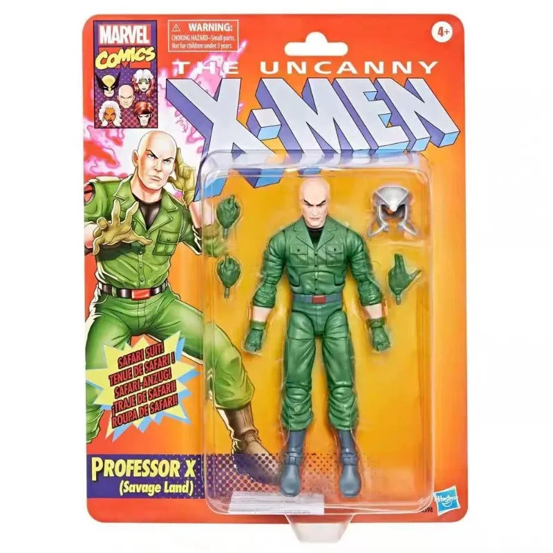 Original Hasbro Marvel Legends Series Retro Cardback Wolverine Rogue Cyclops PROFESSOR X Jean Grey Action Figure  Toy Model