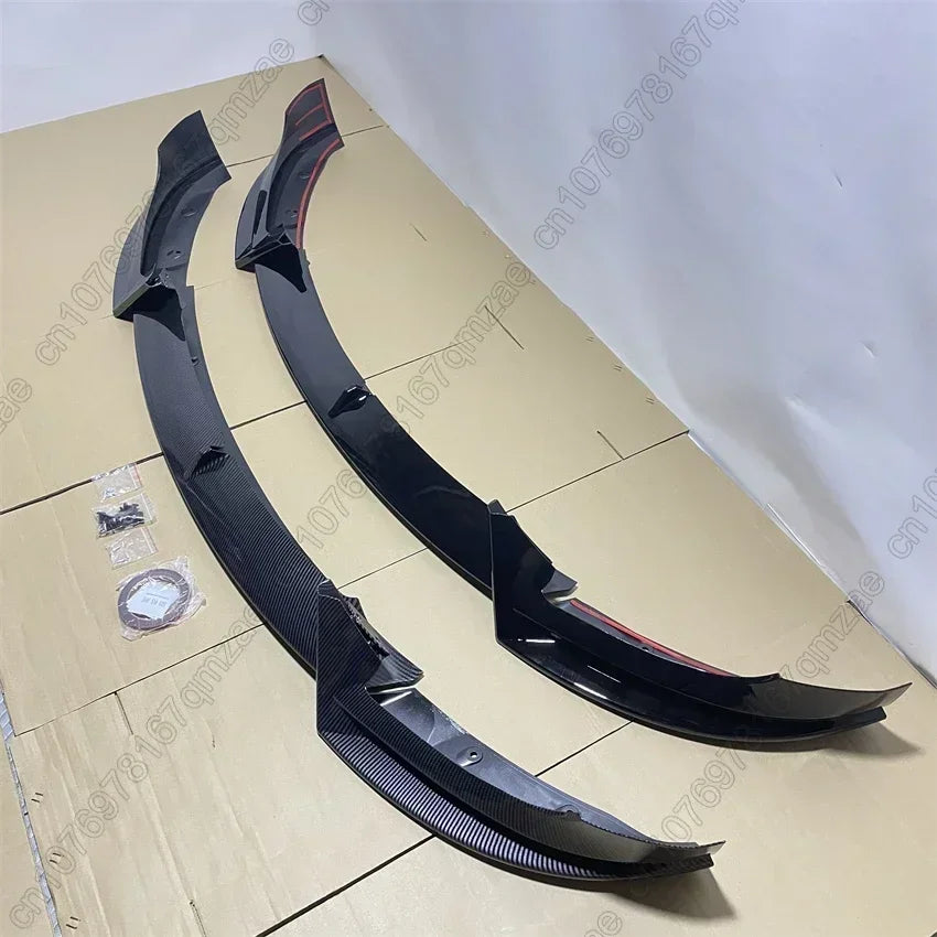 For Tesla Model 3 2017 2018 2019 2020 2021 2022 Car Front Bumper Lip Spoiler Splitter Diffuser Trim BodyKit Accessories Black