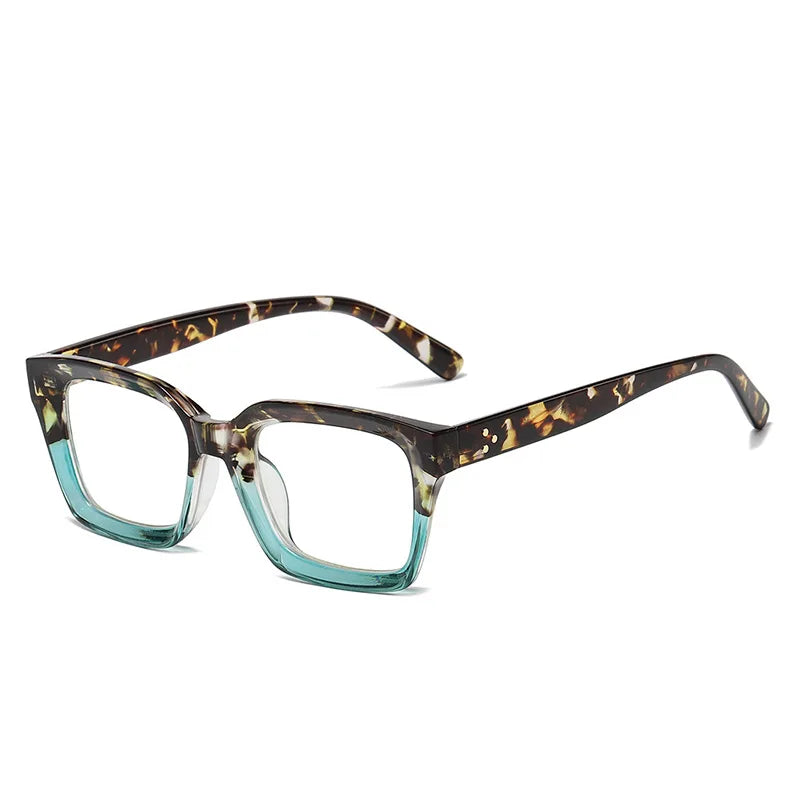 JNPCXI New 0~+ 3.5 Fashion Square Clear Glasses Women Anti-blue Eyeglasses Optical Computer Spectacles Reading Glasses