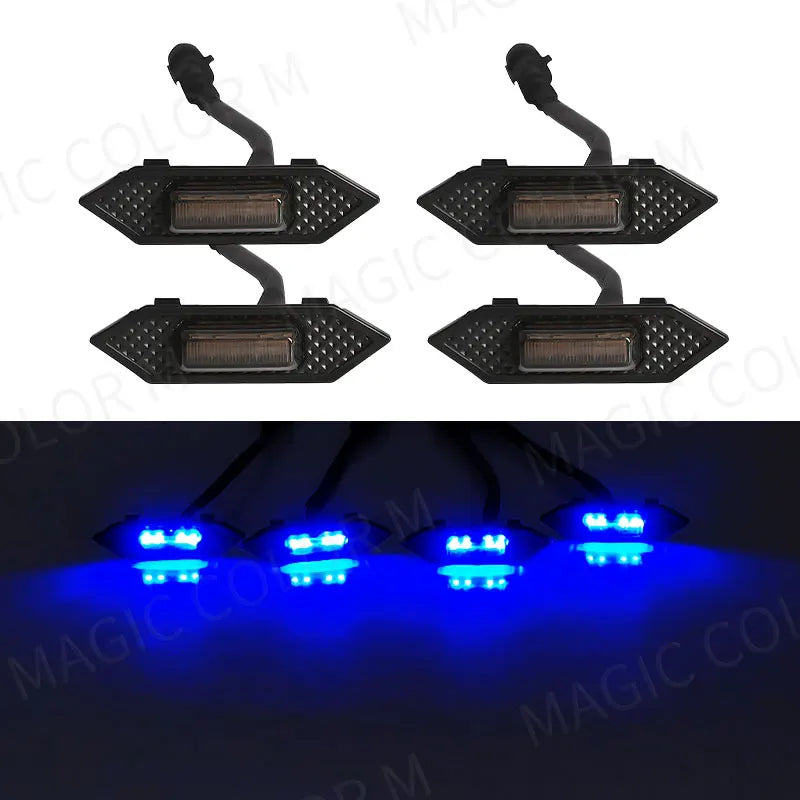 4PCS LED Grille Lights For Toyota RAV4 2019 2020 2021 2022 Front Grid Warning DRL Daytime Running Lamp Daylights Car Accessories