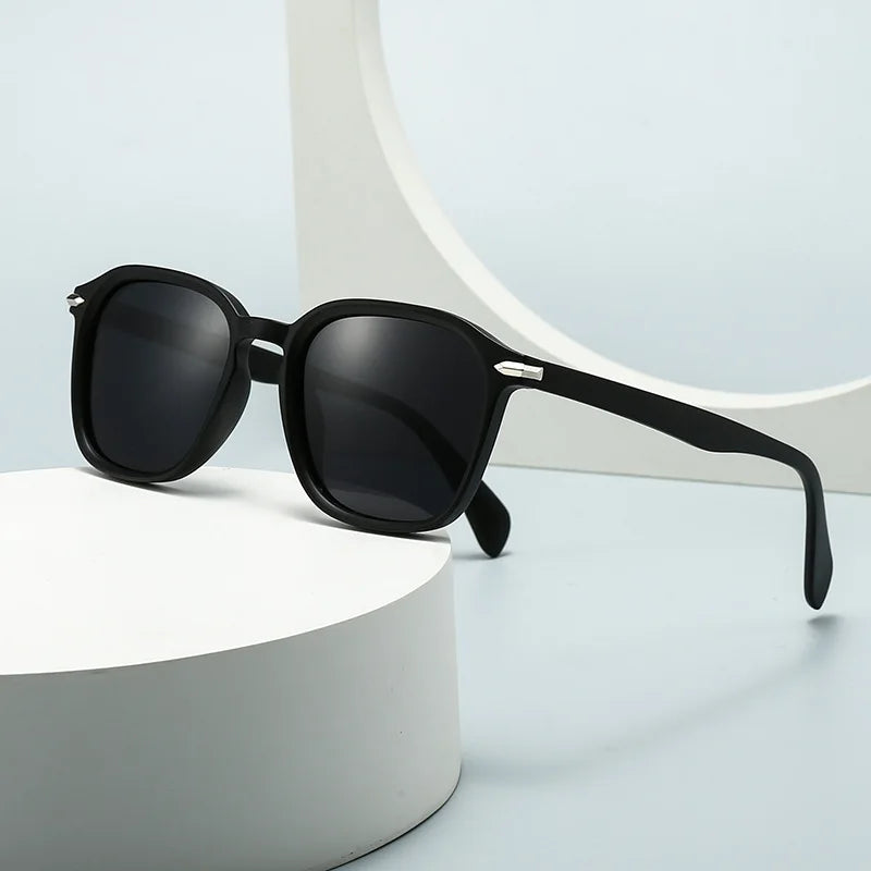 JNPCXI New Square Men Sunglasses Fashion Shades UV400 Retro Rivets Women Luxury Black Yellow Sun Glasses