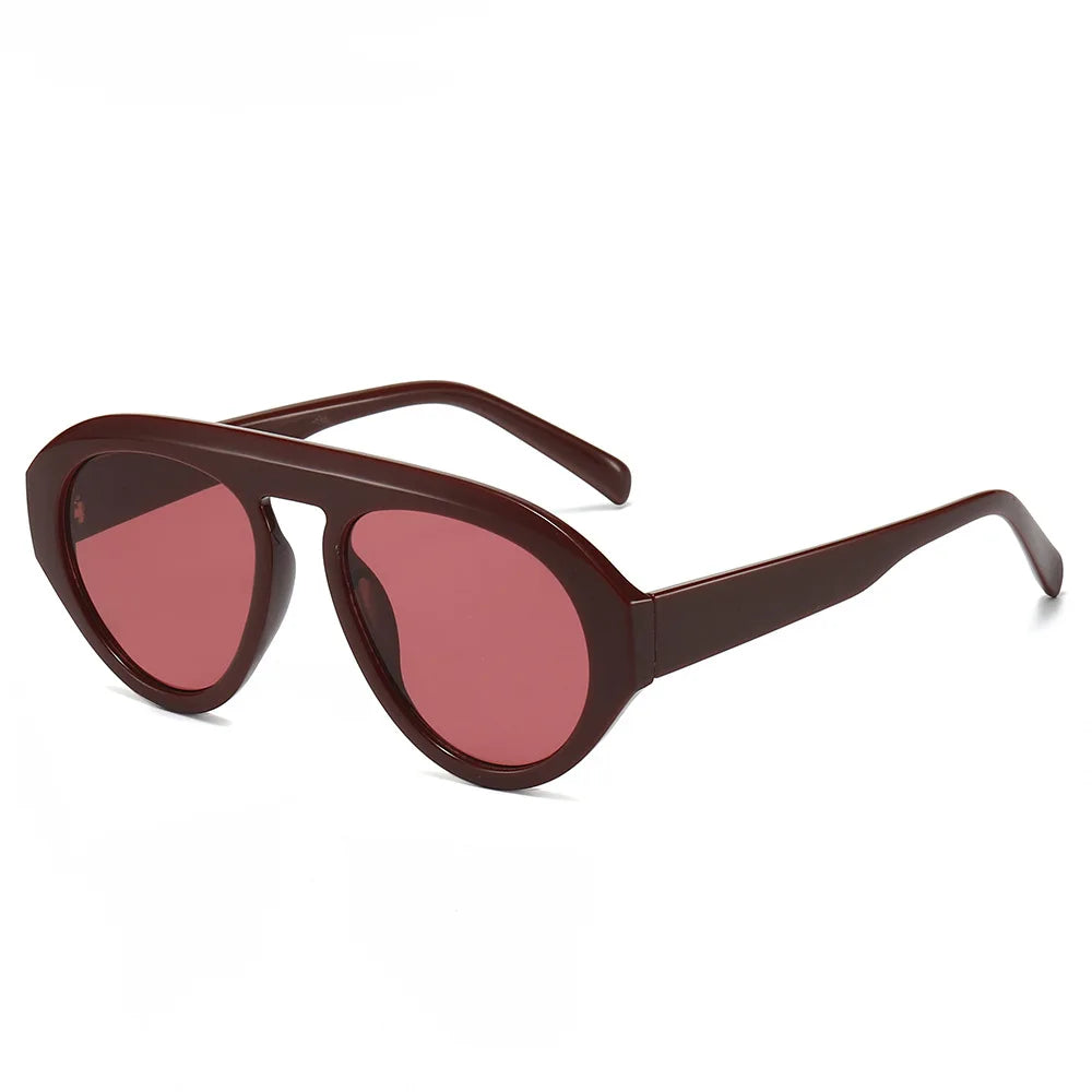 JNPCXI Retro Pilot Candy Colors Sunglasses Women UV400 Retro Trending Punk Outdoor Men Leopard Champagne Sun Glasses