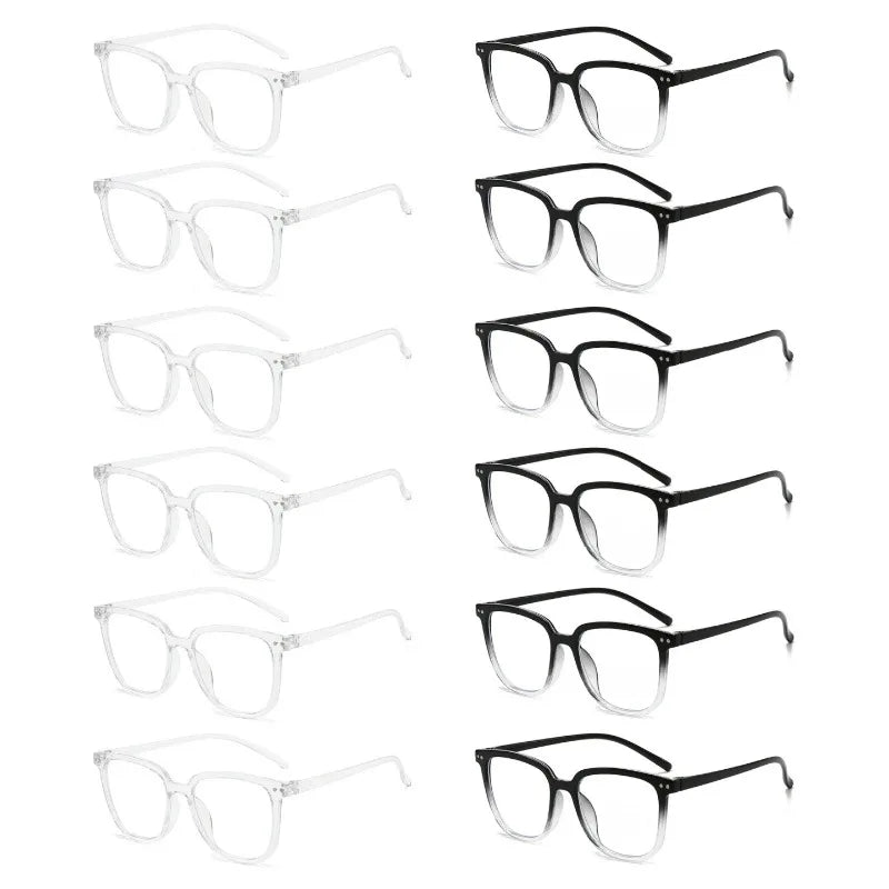 12pcs Lightweight and Fashionable Decorative Lenses Are Used for Parties, Events, and Daily Wear.