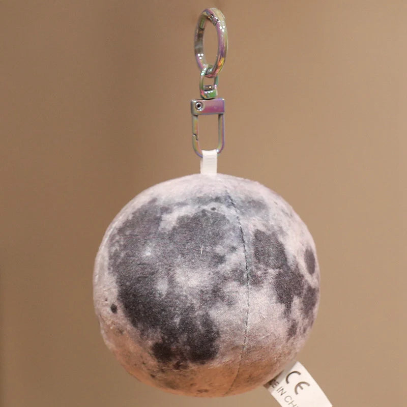 7.5cm Space Planet Plush Toy Simulation Earth Sun Moon Venus Mars Saturn Pendant Keychain Astronomy Enthusiasts' Collection