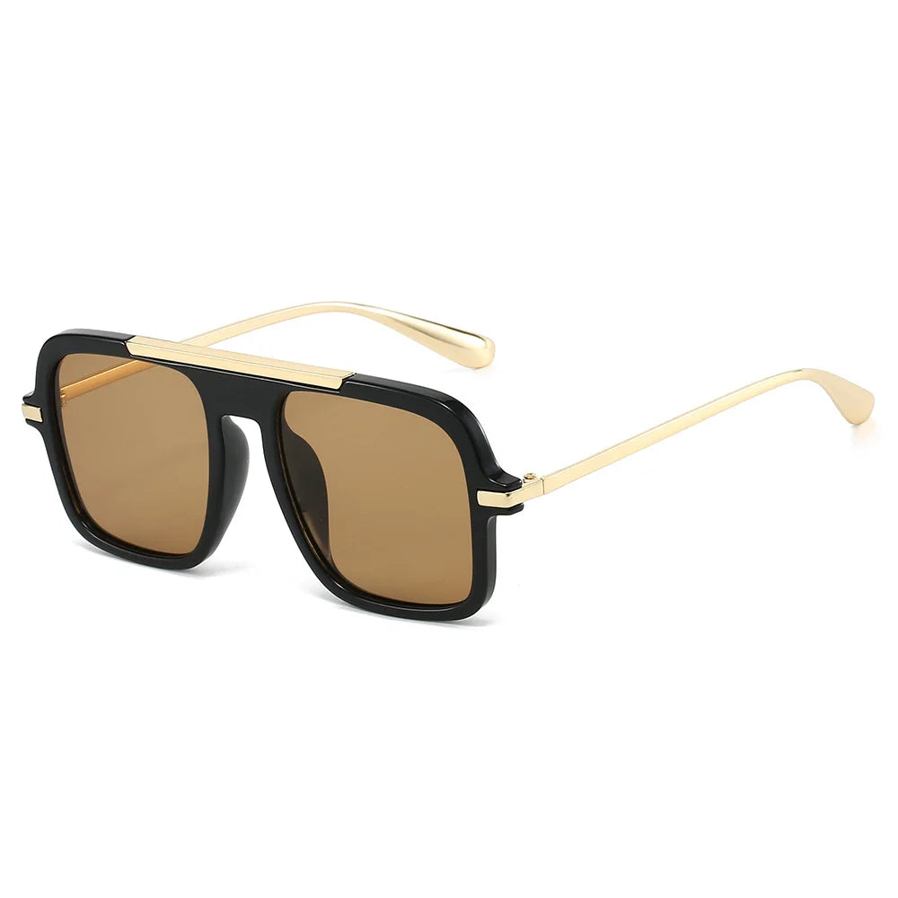 JNPCXI New Square Women Sunglasses Fashion Shades UV400 Retro Trending Leopard Green Gradient Men Sun Glasses