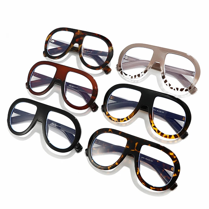 JNPCXI New Fashion Pilot Women Optical Glasses Frame Clear Eyewear Eyeglasses Frame Men Computer Goggles