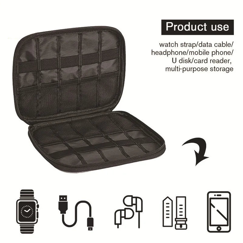 11girds Multifunctional Polyester Watch Organizer Case Portable Travel Storage Bag for Watch Strap Band Holder Pouch