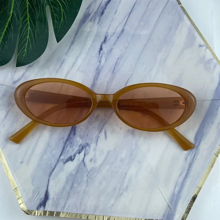 JNPCXI Oval Sunglasses Women Luxury Brand Designer Vintage Small Oval Sun Glasses Retro Men Rivets Sun Glasses Oculus