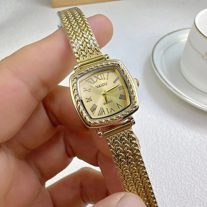 Famous Brand Women Watch Fashion Luxury Gift Ladies Gold Quartz Watch Stainless Steel Strap Wristwatches Relojes Para Mujer