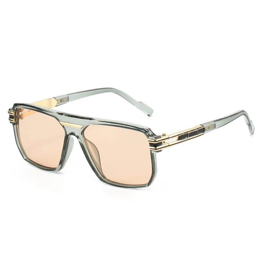 JNPCXI New Large Square Sunglasses Men Brand Designer Gray Decoration Punk Strong Luxury Sun Shades UV400