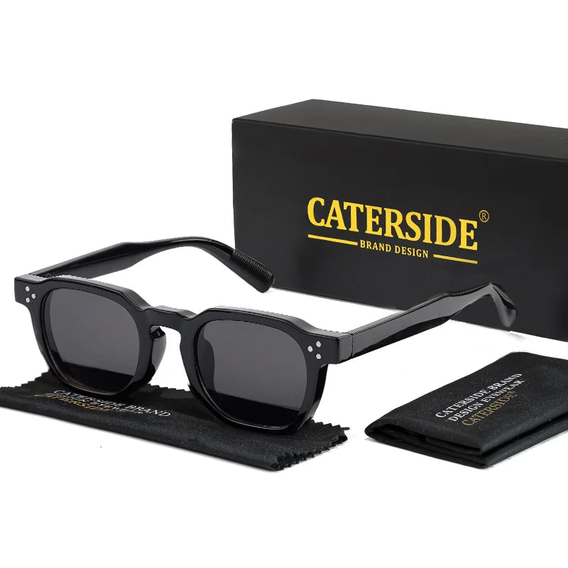 CATERSIDE Retro Square Sunglasses Men Punk Fashion Brand Sun Glasses for Women Travel Party UV400 Summer Style Lunette De Soleil