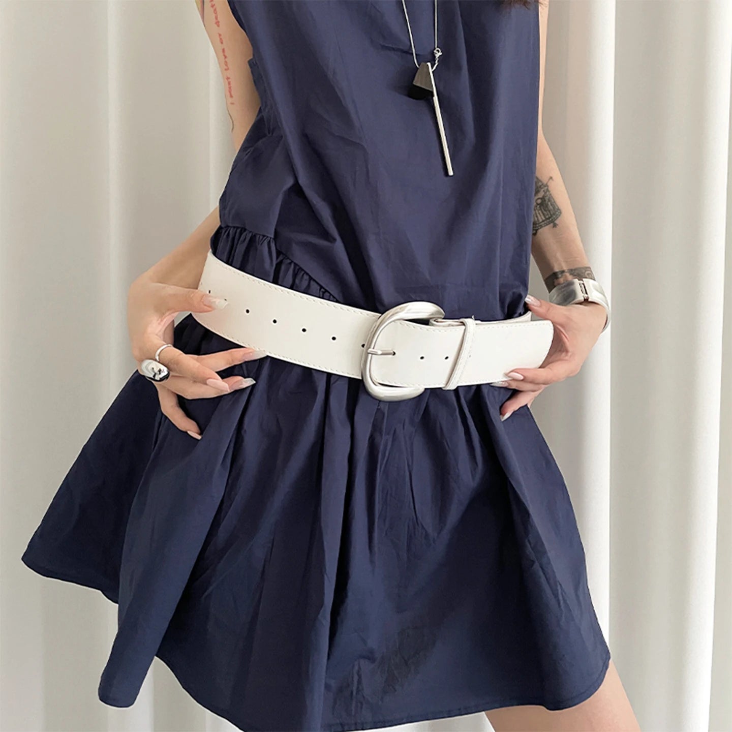 High-End Wide Belt For Women Minimalist White Waist Cincher With Belt Decoration For 2025 New Arrivals