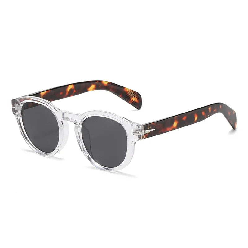 JNPCXI New Retro Round Punk Men Sunglasses Fashion Brand Designer Women Rivets Sun Glasses Shades UV400