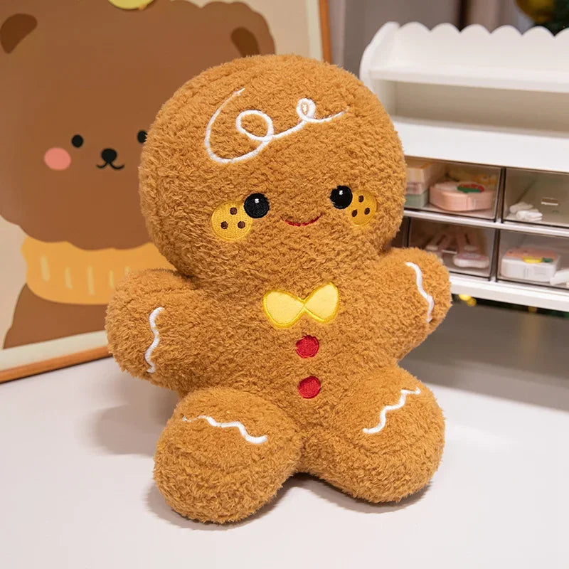 New Christmas Plush Toy Soft Pillows Cute Santa Claus Snowman Elk & Gingerbread Man Santa Claus hat Home Decor Kid Xmas Gift