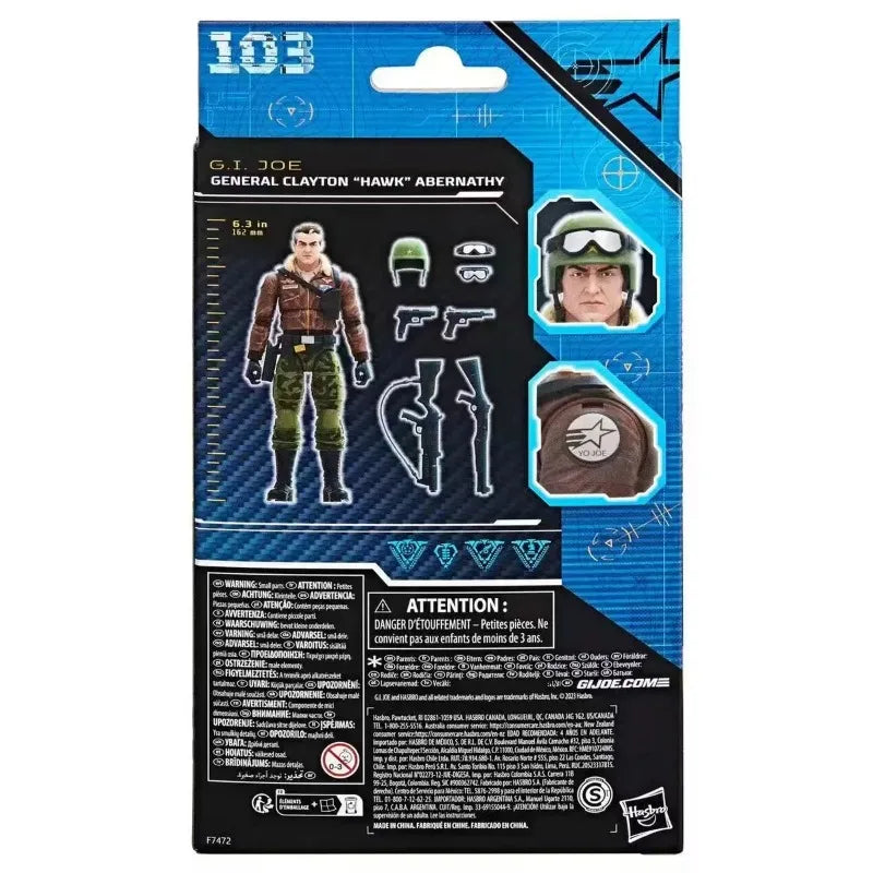 Original Hasbro G.I. Joe Classified Series 103 General Clayton Hawk Abernathy Action Figure Collection Model