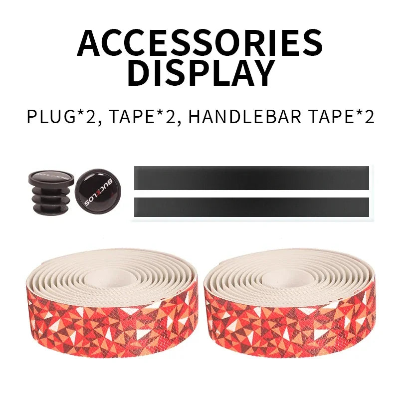 BUCKLOS Professional Handlebar Tape Gravel Road Bike Damping Wrap Belt Gradient Bicycle Non-slip Cycling Handle Bar Accessories
