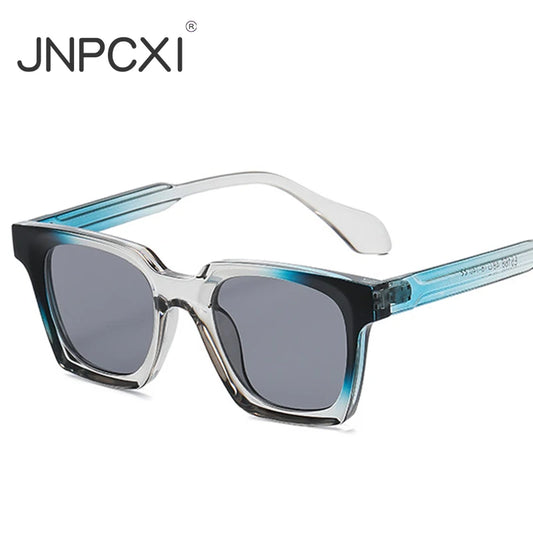 JNPCXI New Square Double Color Sunglasses Women Fashion Shades UV400 Men Trending Sun Glasses