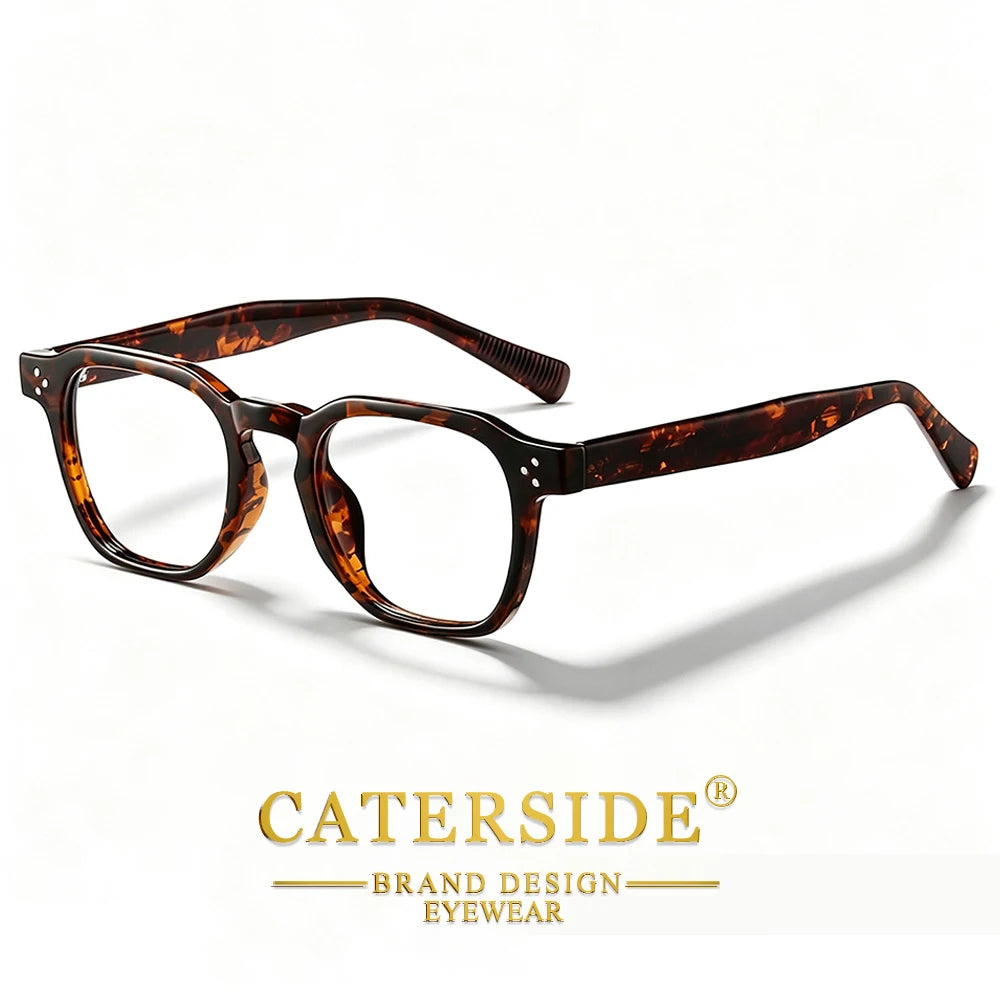 CATERSIDE Classic Men's and Women's Anti Blue Light Glasses High-Quality Tr-90 Square Eyeglass Frame Computer Protective Glasses