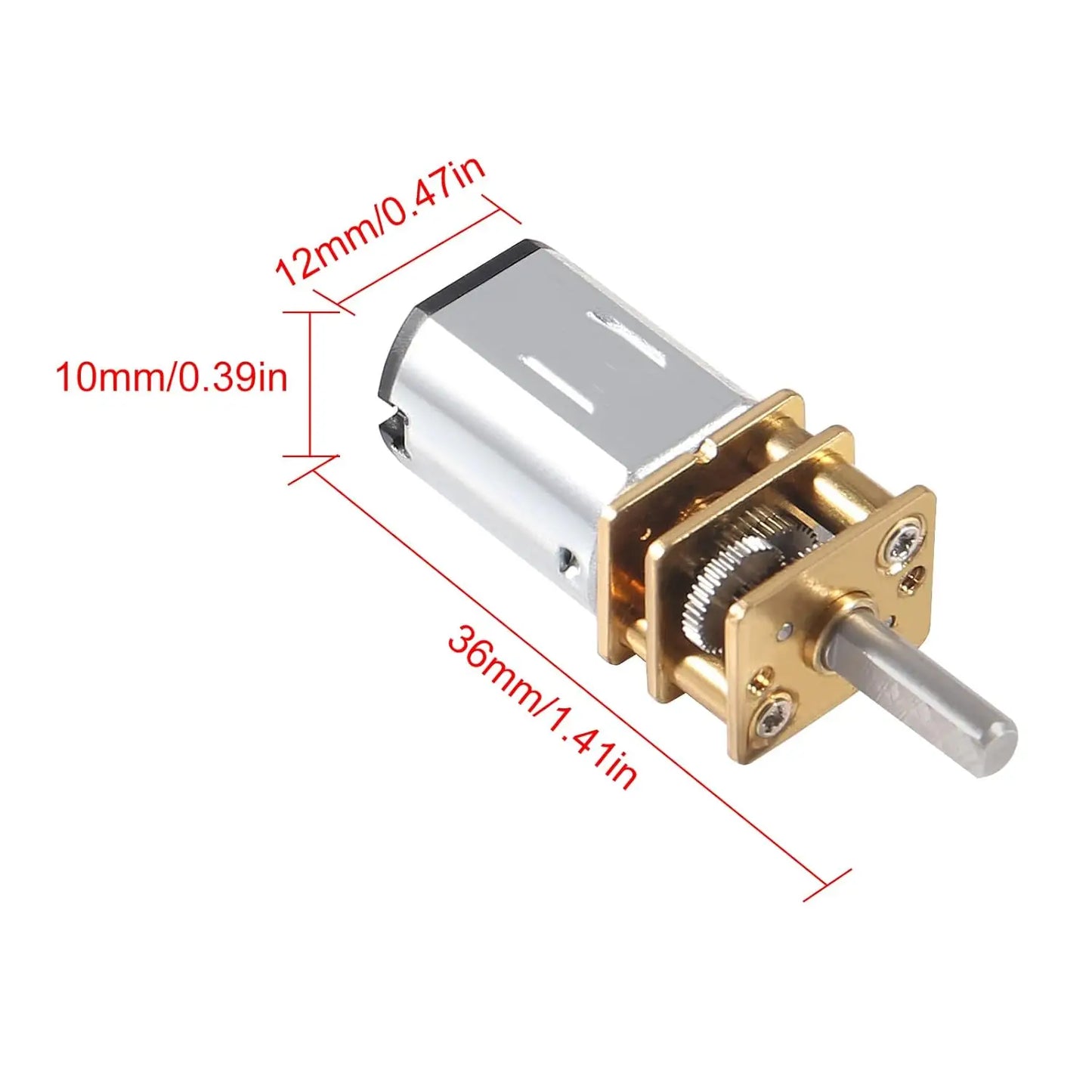 DC 3V 30RPM Speed Reduction Motor N20 3mm Shaft Mini Metal Gearwheel Gear Motor with Full Metal Gearbox Micro Motor