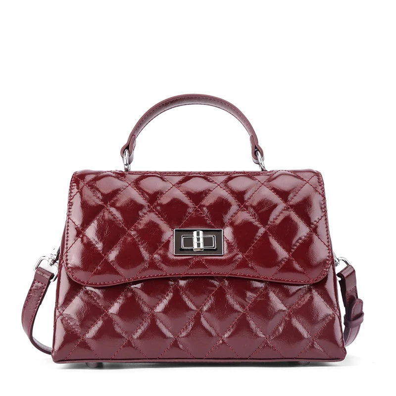Women Oil Wax Cowhide Crossbody bags Genuine Cow Leather Phone Bag Portable Underarm Bag for Casual Commuter Women Fashion Gift