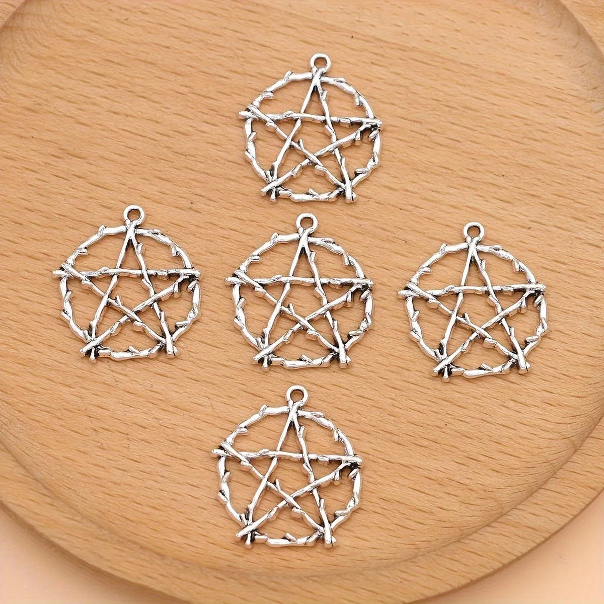 5pcs Big Star Charms Pentagram Pendants For Jewelry Making DIY Necklace Earrings Key Chain Accessories