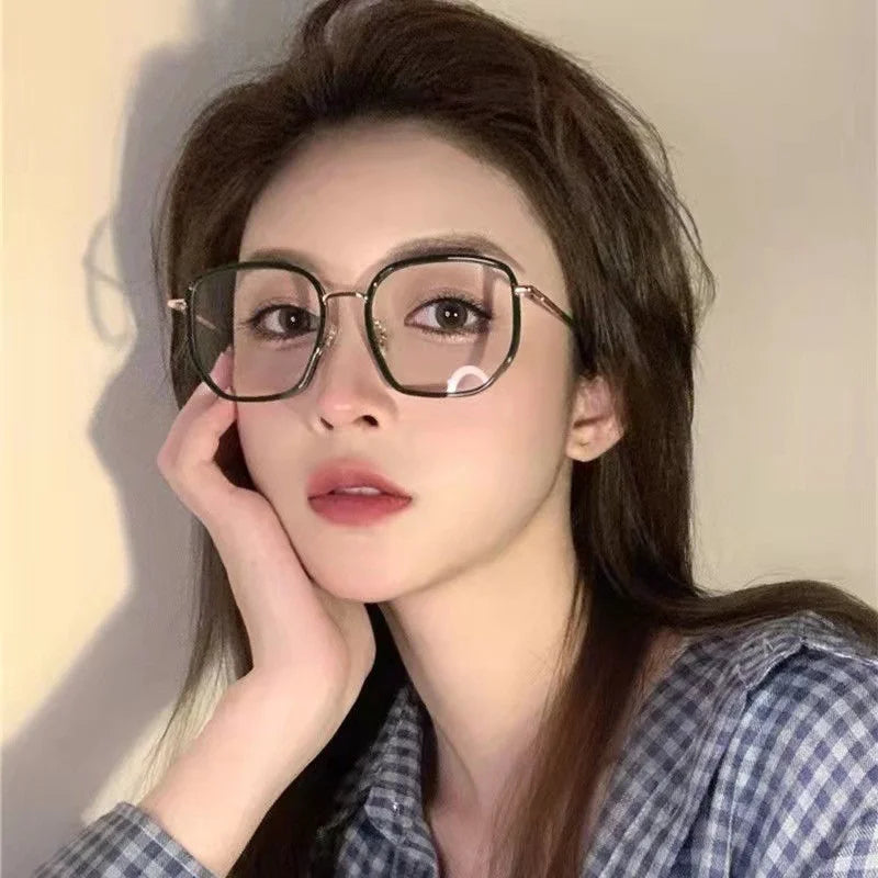 Anti Radiation Glasses for Women Men Metal Replaceable Lens Eyeglasses