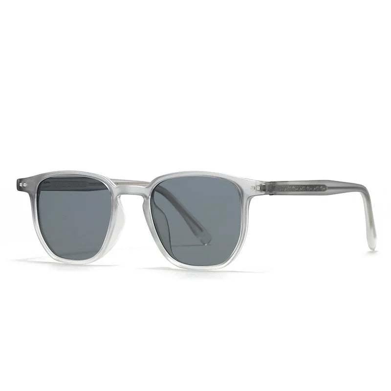 JNPCXI Square Men Sunglasses Fashion Shades Quality UV400 Retro Rivets Women Luxury Gray Sun Glasses