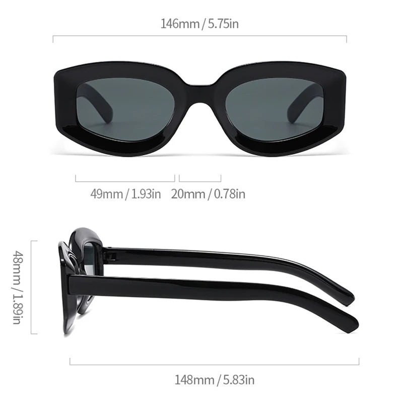 JNPCXI Fashion Jelly Color Square Sunglasses Women Shades UV400 Retro Trending Men Punk Blue Pink Sun Glasses