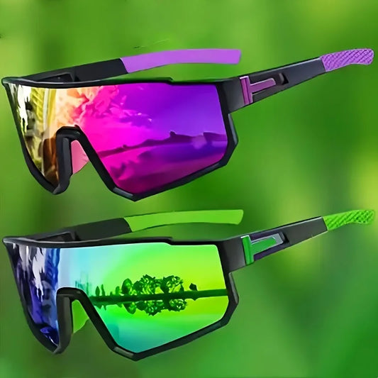 2pcs Unisex Fashion Glasses Durable and Lightweight Stylish Design with Colorful Accents
