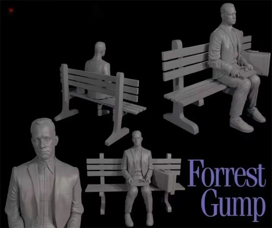 1/24 Scale Forrest Gump Resin Figure Kit Classic Scene Unassembled Unpainted