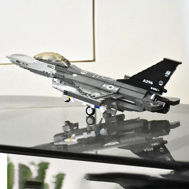 521pcs Military Series Fighter Plane Assembly Building Education Blocks Model