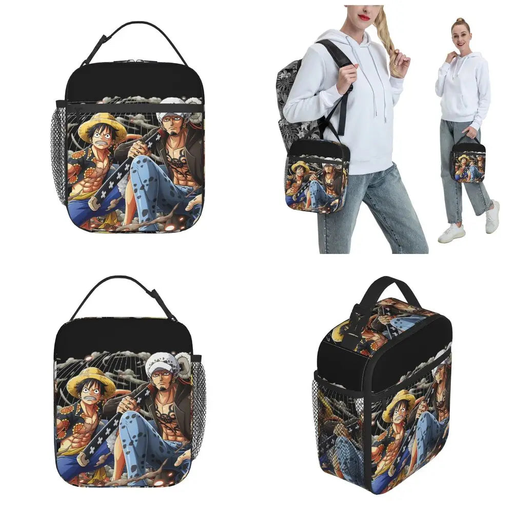 One Piece Monkey D Luffy Anime Insulated Lunch Thermal Bag Work School Bag M12