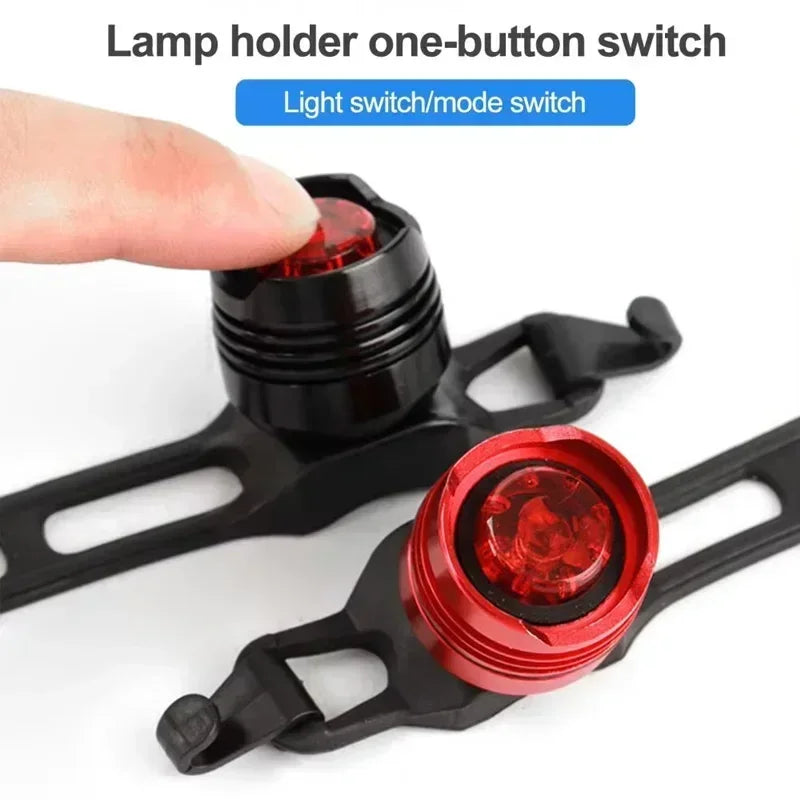 Bike Flash Night Riding Tail Light Waterproof Kicker Light Bicycle Rear LED Lamp Cycling Safety Warning Light MTB Road Parts