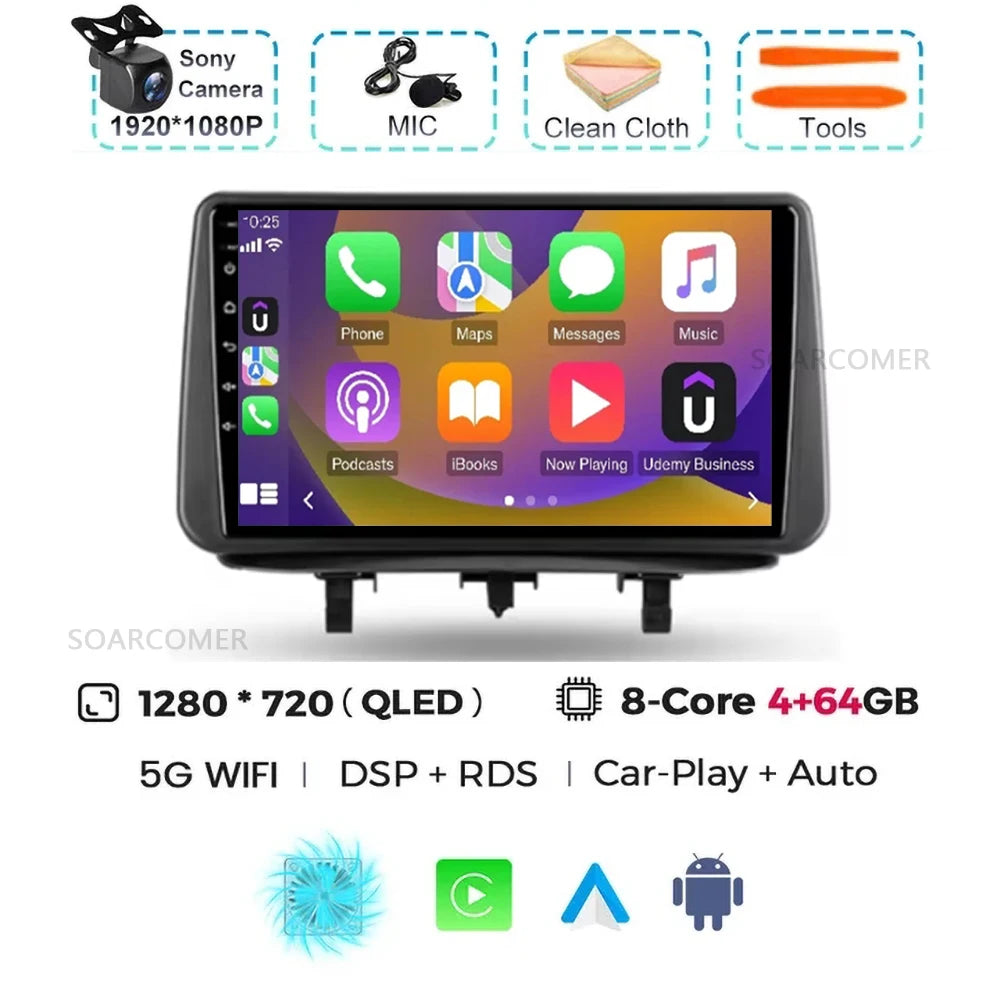 Android 15 For Opel Meriva B 2009-2014 2K QLED Android Car Radio Multimedia Video Player BT AI Voice CarPlay 4G Stereo Head Unit