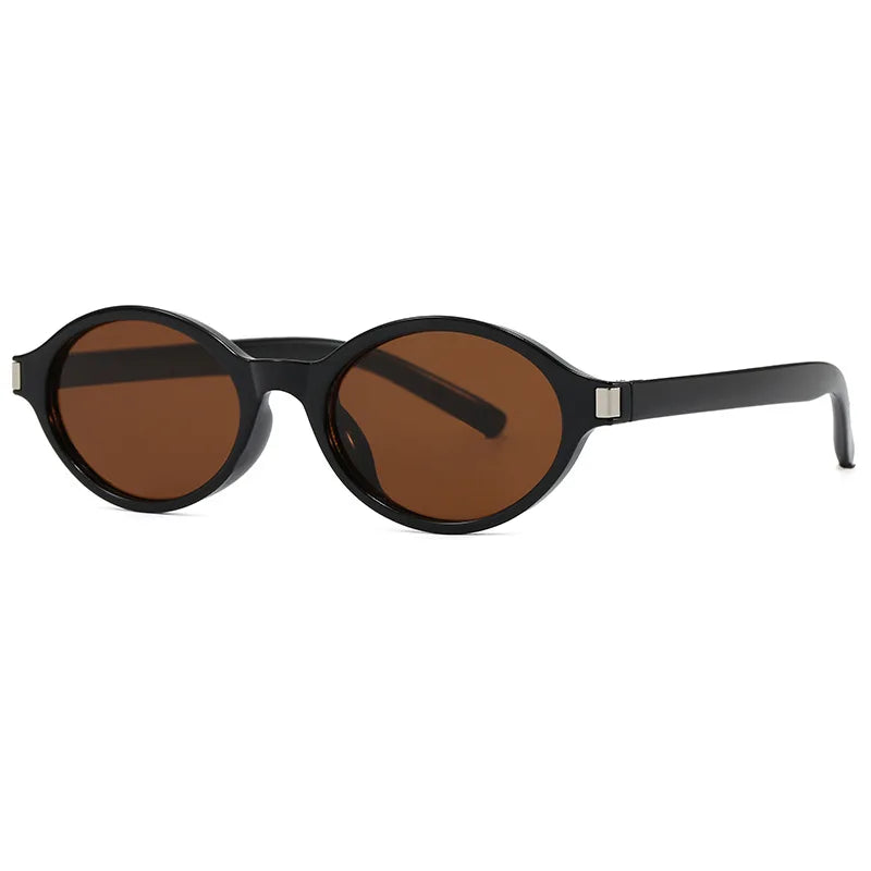 JNPCXI New Fashion Small Oval Sunglasses Women Shades UV400 Retro Punk Men Red Sun Glasses