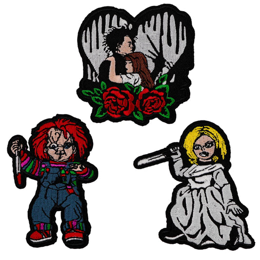 Horror Movie Embroidery Patch Halloween Bride Iron On Patches For Clothing Thermoadhesive Patches On Clothes DIY Sew Badges