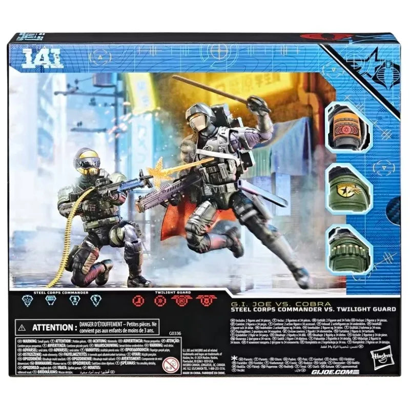 Original Hasbro G.I. Joe GI Joe Classified Series 141 Steel Corps Commander Vs Twilight Guard Action Figure Collection Toys