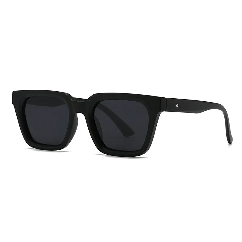 JNPCXI Fashion Square Sunglasses Women Shades UV400 Retro Tea Blue Men Trending Sun Glasses