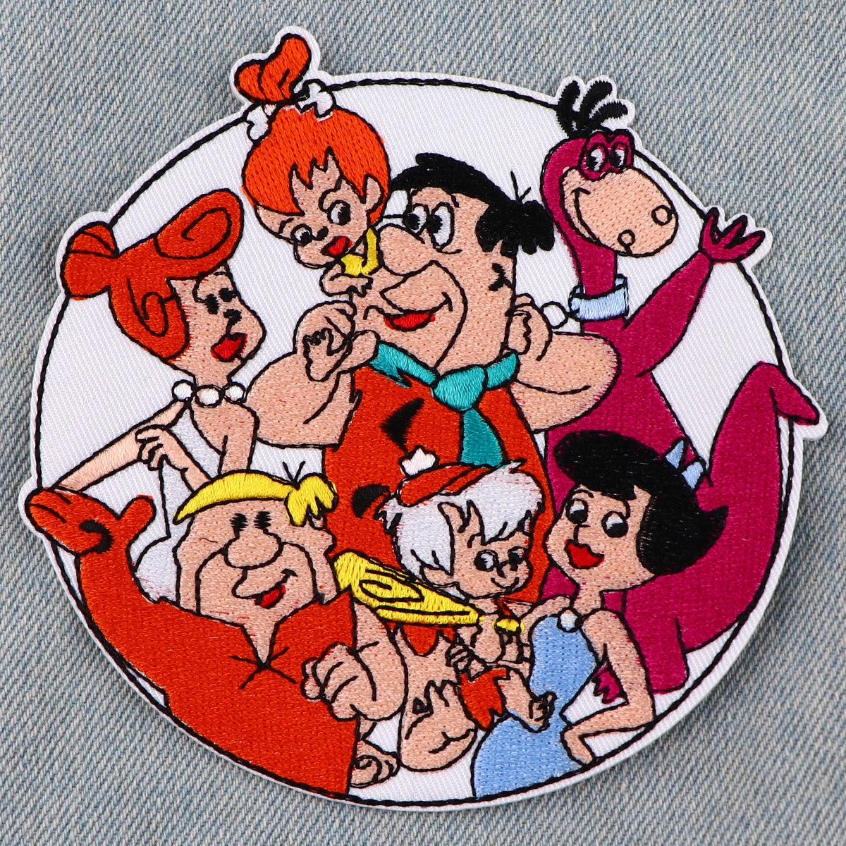 Cartoon Family Patches Embroidered Diy Iron on Patches for Clothing Jacket Badges Sewing Stickers Applique Patches