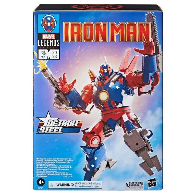 Original Hasbro Marvel Legends Series Iron Man Detroit Steel Anime Figures Action Figures Toys Models